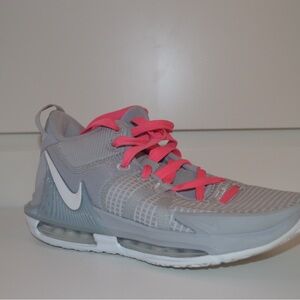 Nike LeBron Witness 7 (Wolf Grey) Men’s 7.5. Switched out with pink laces.
